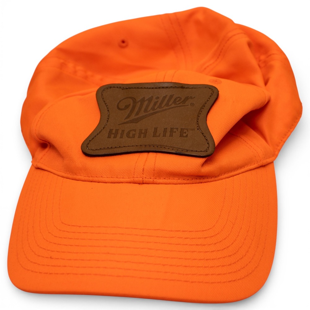 Miller High Life Hat Mens‎ OSFA Orange Hunting Beer Promo Cap